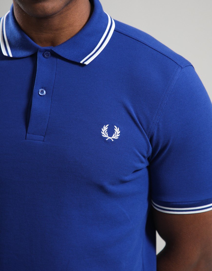 Fred Perry Twin Tipped Polo Shirt Soho Eclipse/Snow White