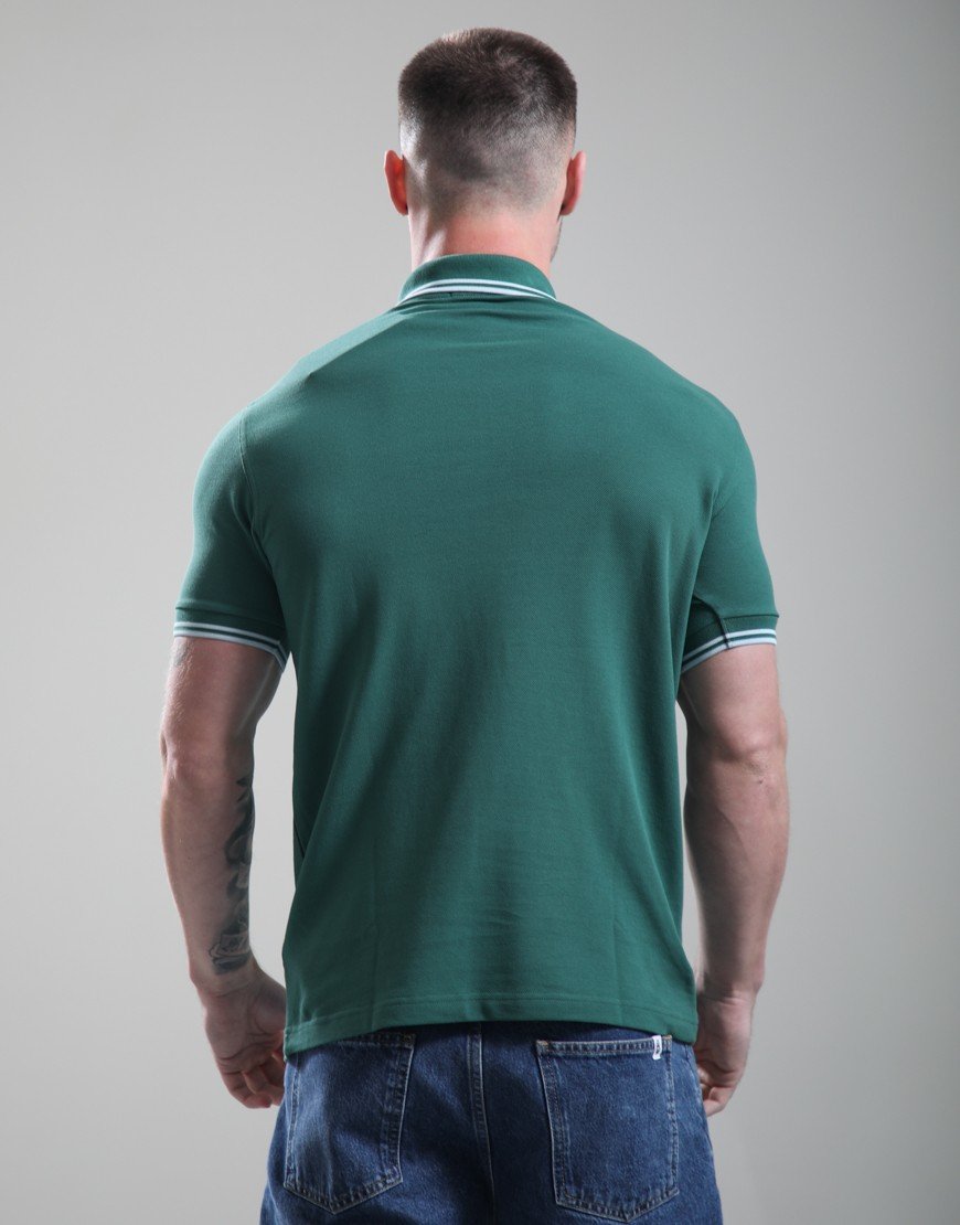 Fred Perry Twin Tipped Polo Shirt Sport Green/Light Ice