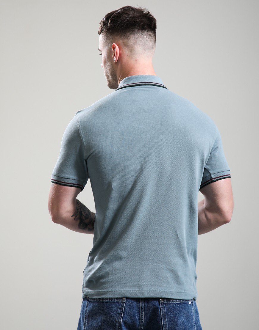 Fred Perry Twin Tipped Polo Shirt Stockport Blue/Oxblood/Grass Roots