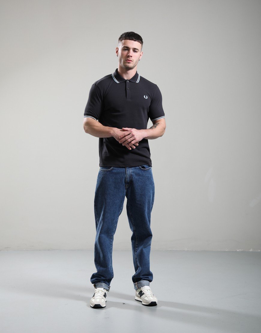 Fred Perry Twin Tipped Polo Shirt Anchor Grey/Ecru/Ball Boy Blue