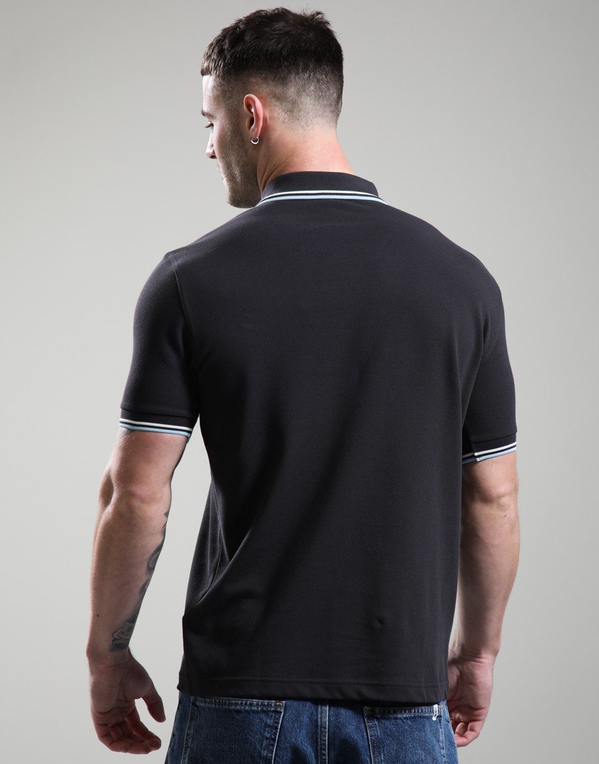 Fred Perry Twin Tipped Polo Shirt Anchor Grey/Ecru/Ball Boy Blue