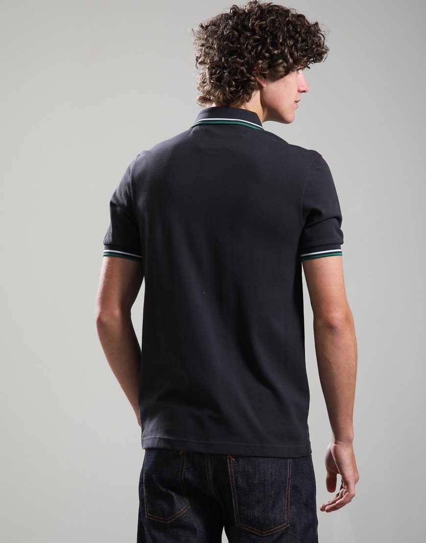 Fred Perry Twin Tipped Polo Shirt Anchor Grey/Light Ice/Sport Green