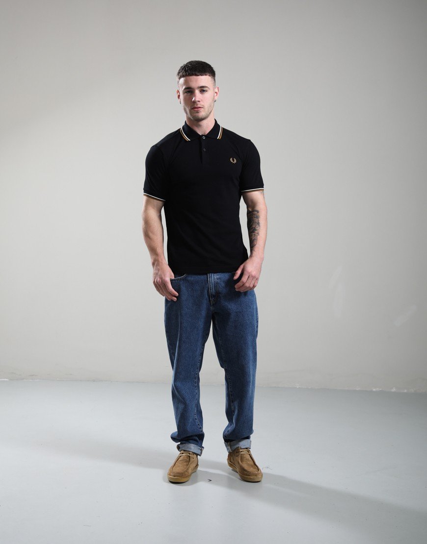 Fred Perry Twin Tipped Polo Shirt Black