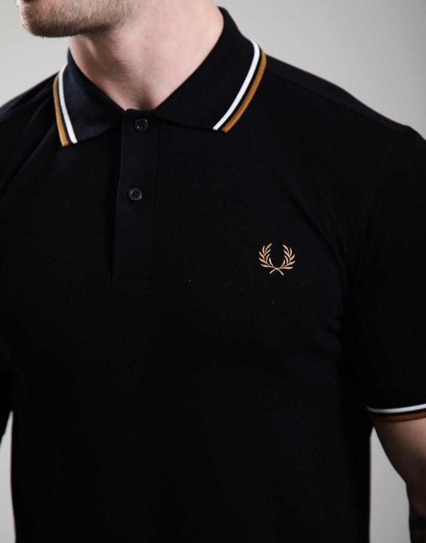 Fred Perry Twin Tipped Polo Shirt Black