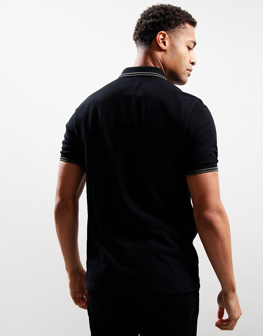 Fred Perry Twin Tipped Polo Shirt Black/Field Green