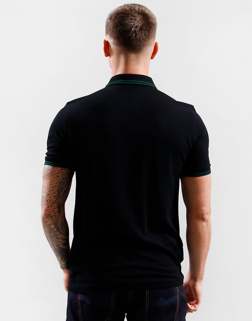 Fred Perry Twin Tipped Polo Shirt Black/Ivy