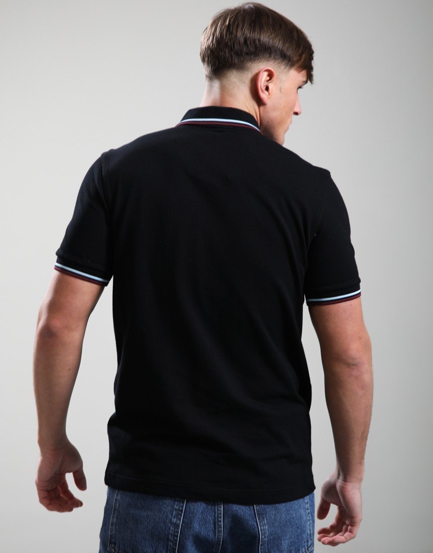 Fred Perry Twin Tipped Polo Shirt Black/Ox blood