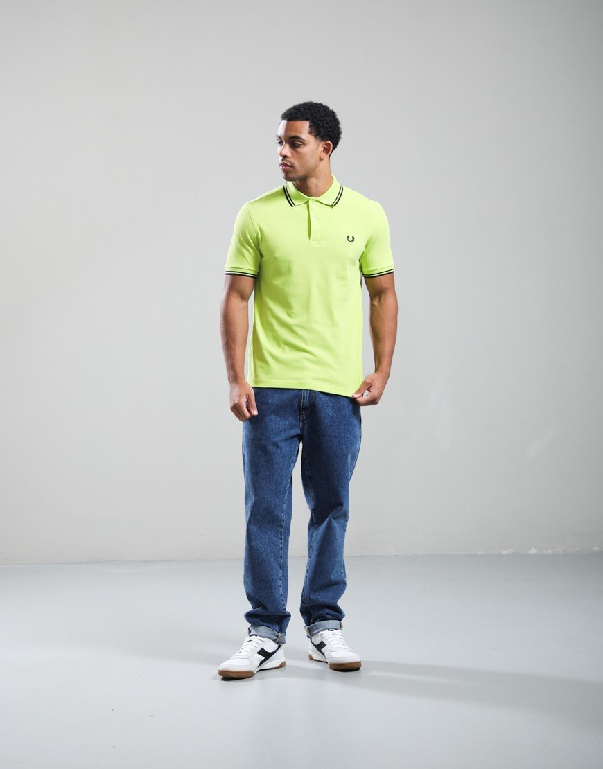Fred Perry Twin Tipped Polo Shirt Citron/Black