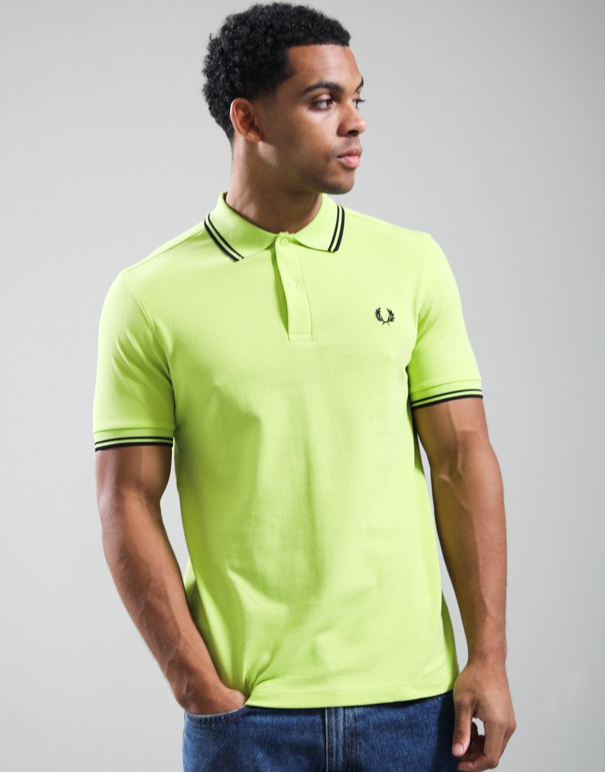 Fred Perry Twin Tipped Polo Shirt Citron/Black