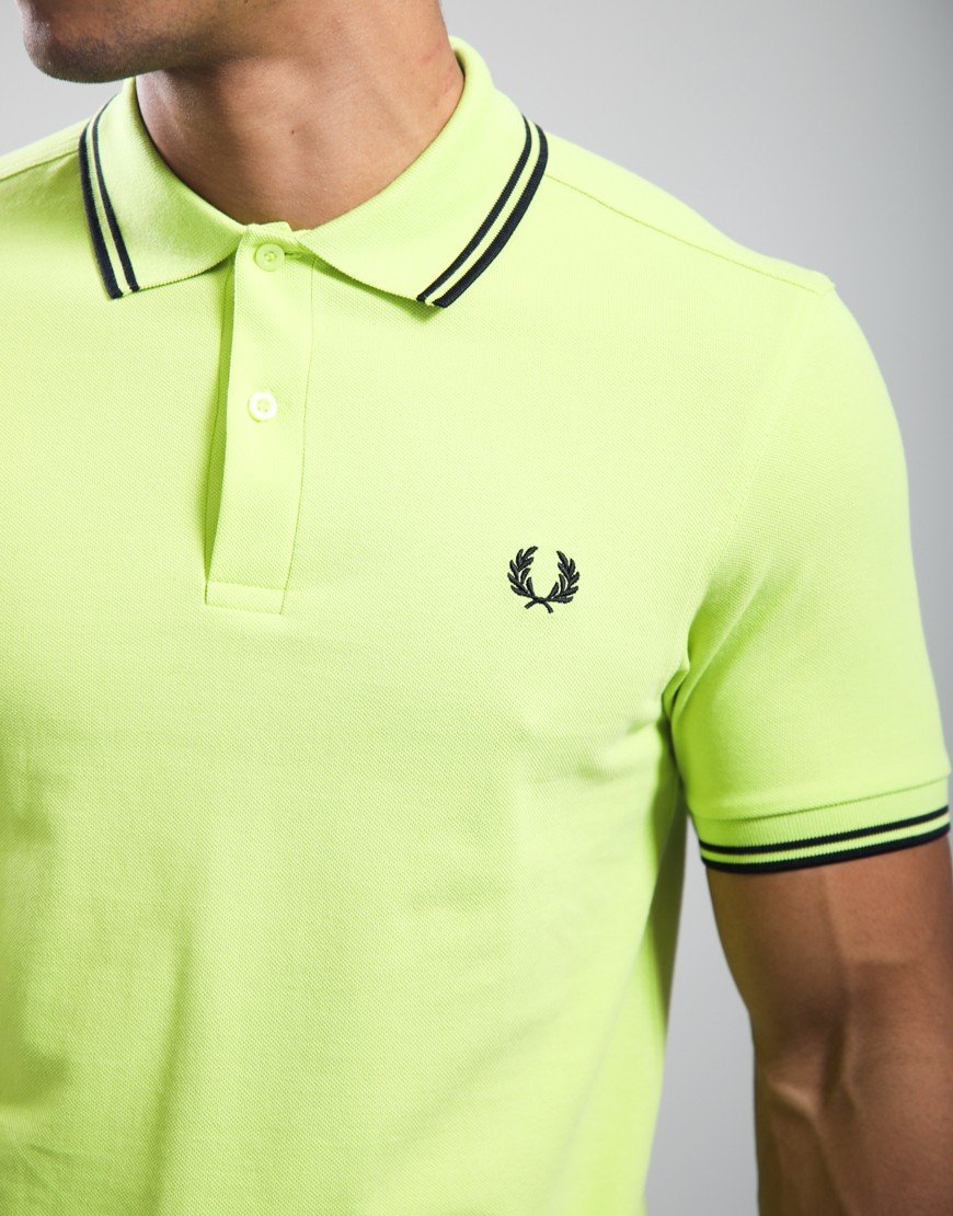 Fred Perry Twin Tipped Polo Shirt Citron/Black