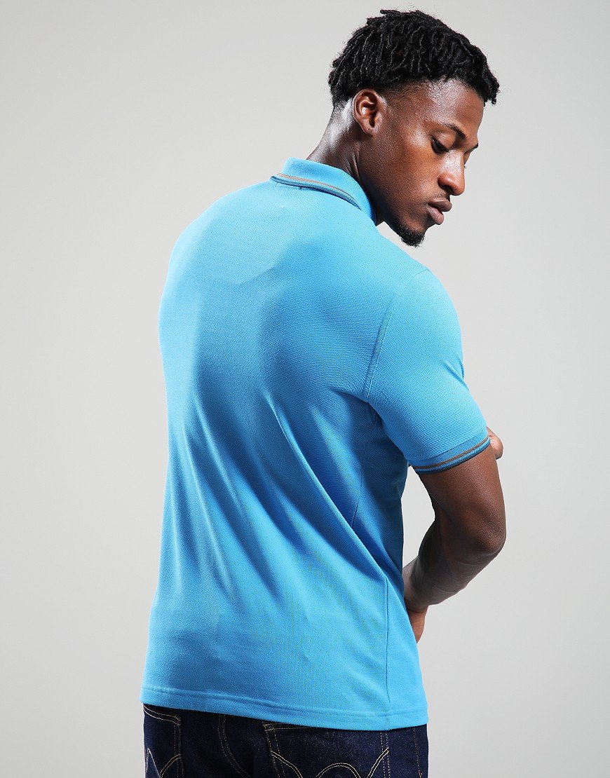 Fred Perry Twin Tipped Polo Shirt Court Blue/Stone/Petrol