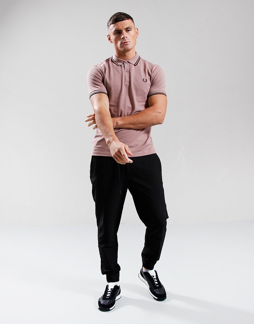Fred Perry Twin Tipped Polo Shirt Dark Pink