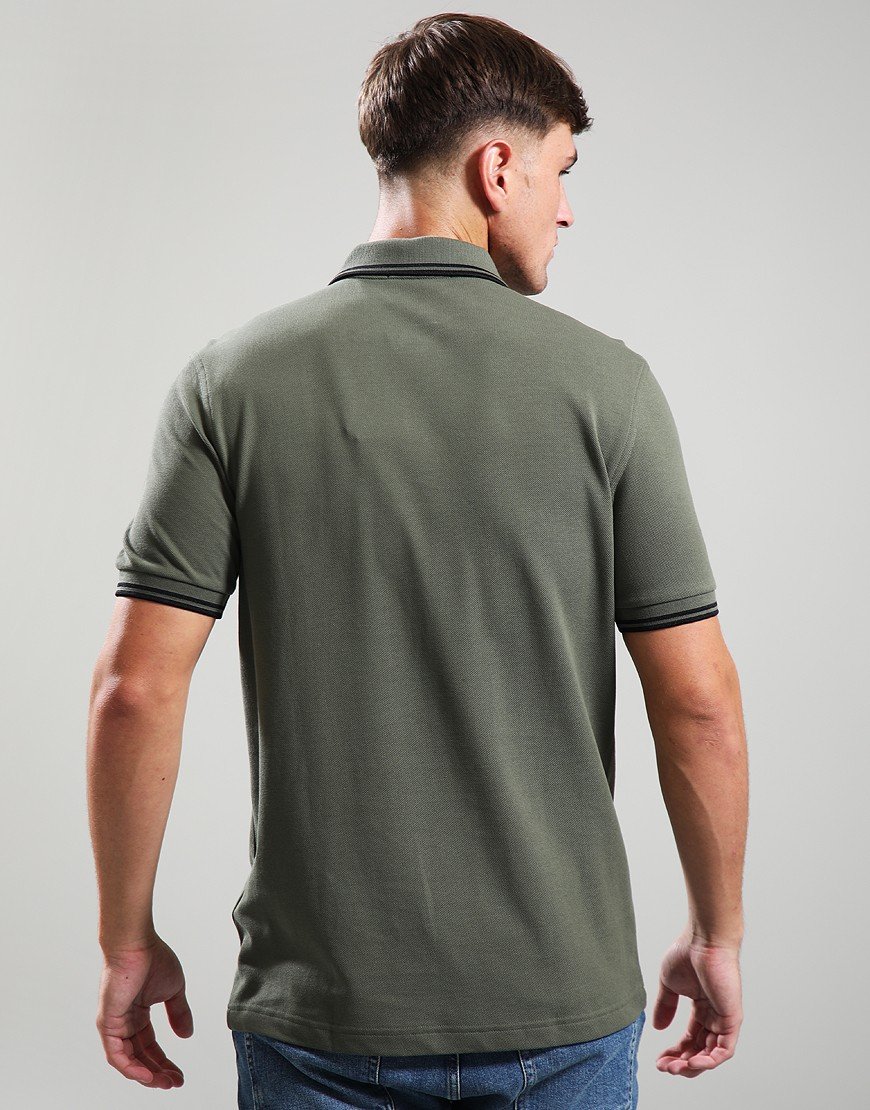 Fred Perry Twin Tipped Polo Shirt Laurel Wreath Green/Black