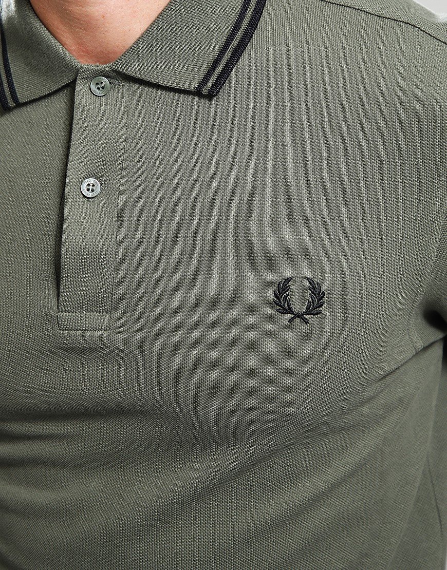 Fred Perry Twin Tipped Polo Shirt Laurel Wreath Green/Black
