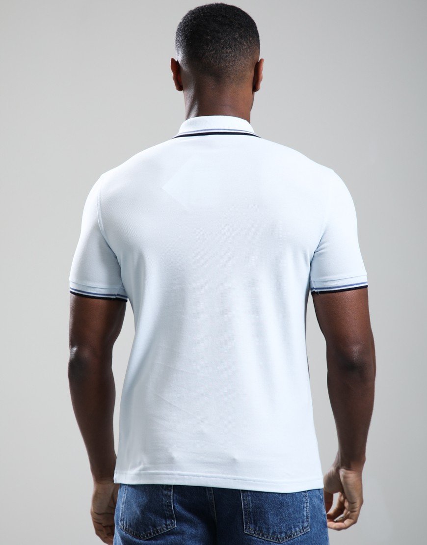 Fred Perry Twin Tipped Polo Shirt Light Ice/Ace Blue/Navy