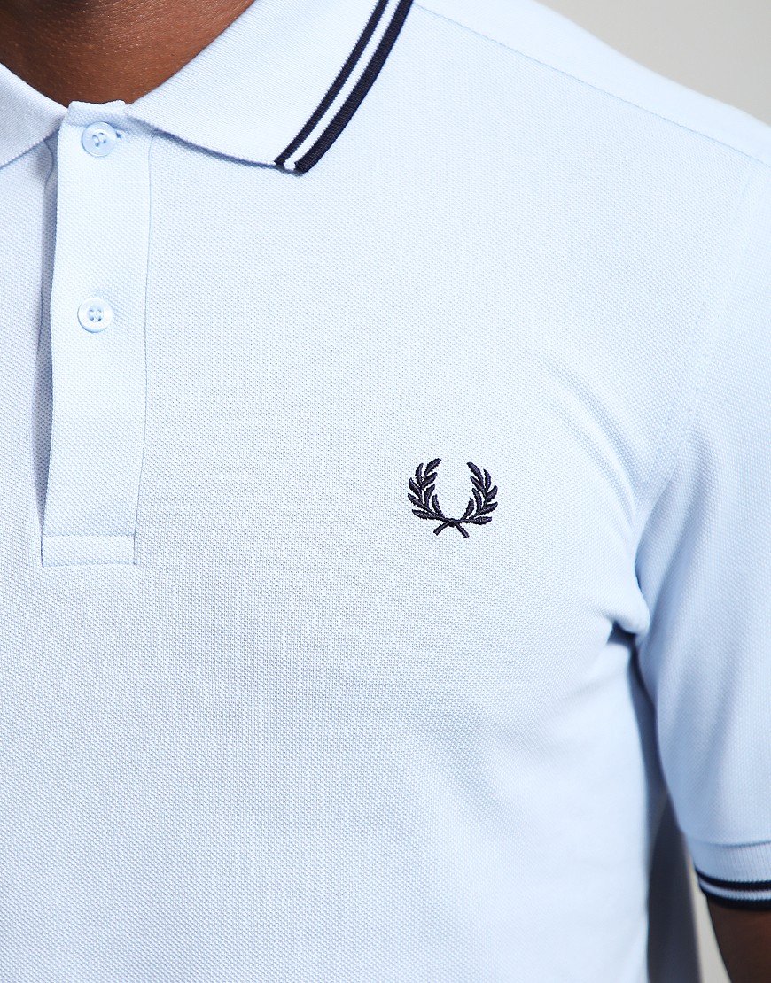 Fred Perry Twin Tipped Polo Shirt Light Smoke/Navy