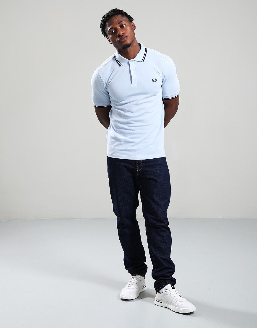 Fred Perry Twin Tipped Polo Shirt Light Smoke/Navy