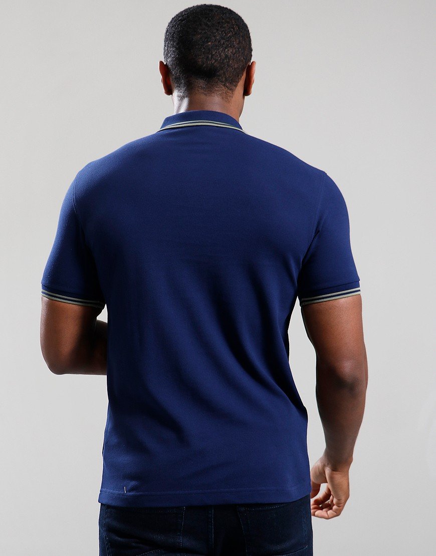Fred Perry Twin Tipped Polo Shirt French Navy/Olive Mint