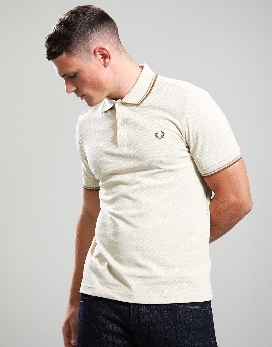 Fred Perry Twin Tipped Polo Shirt Oatmeal/Warm Stone