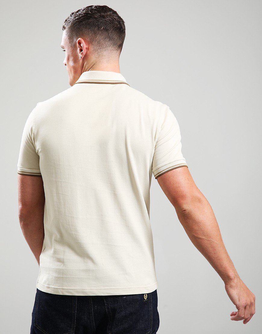 Fred Perry Twin Tipped Polo Shirt Oatmeal/Warm Stone