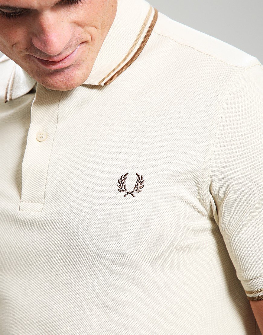 Fred Perry Twin Tipped Polo Shirt Oatmeal/Warm Stone