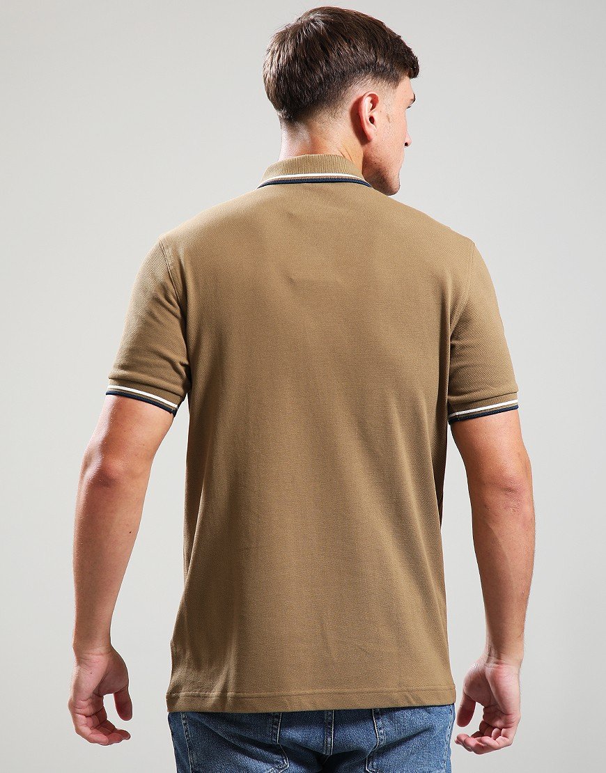 Fred Perry Twin Tipped Polo Shirt Shaded Stone/Ecru