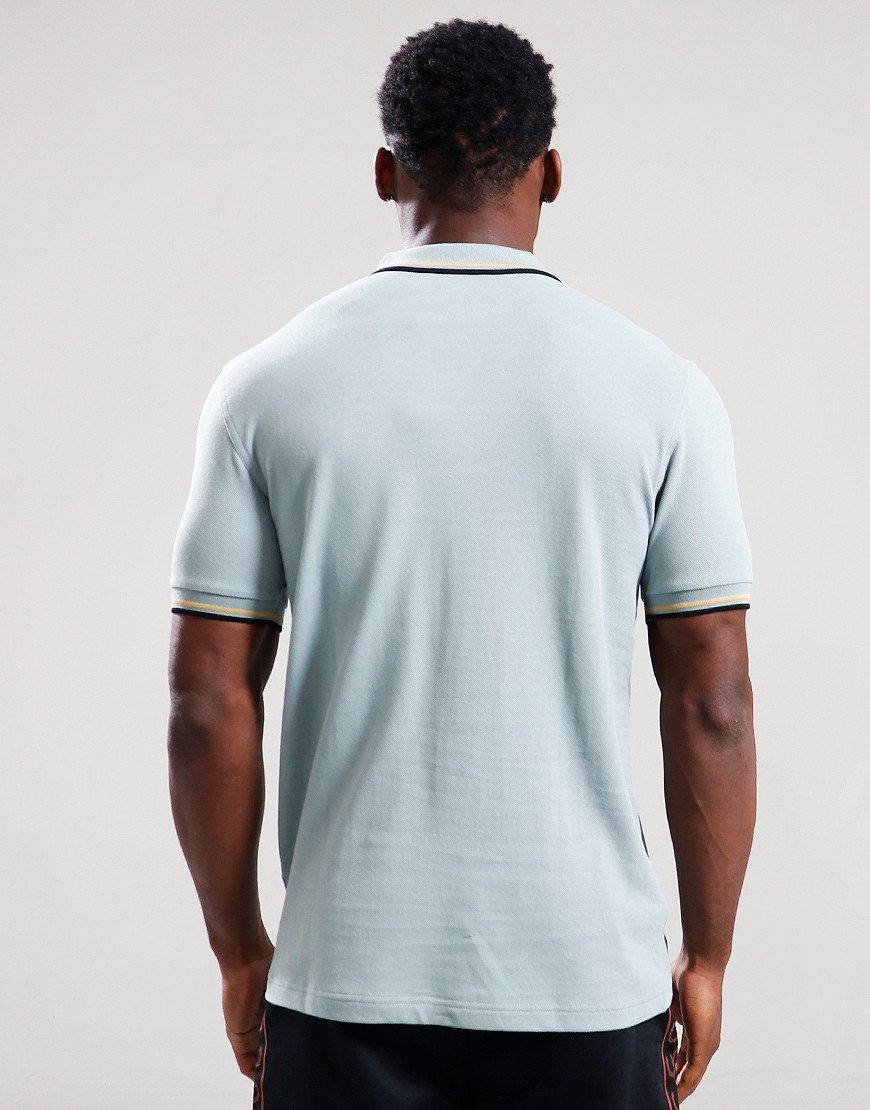 Fred Perry Twin Tipped Polo Shirt Silver Blue/Honeycomb