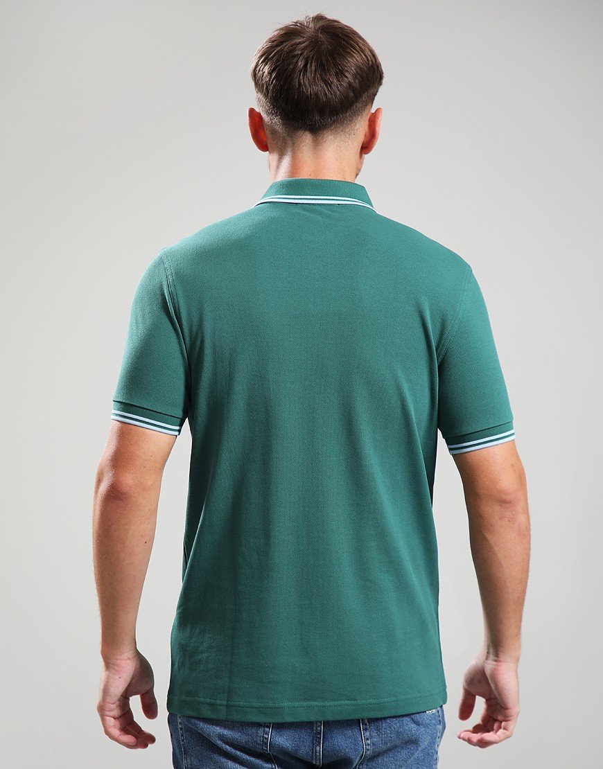 Fred Perry Twin Tipped Polo Shirt Sports Green/Track Blue