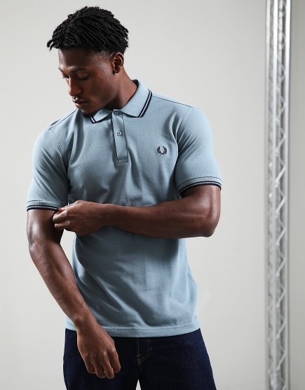 Fred Perry Twin Tipped Polo Shirt Stockport Blue/Navy