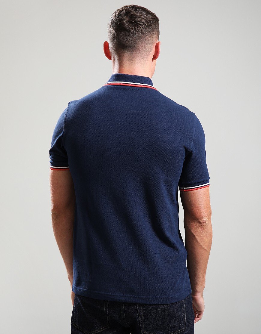 Fred Perry Twin Tipped Polo Shirt Tennis Blue/Silky/Flamingo