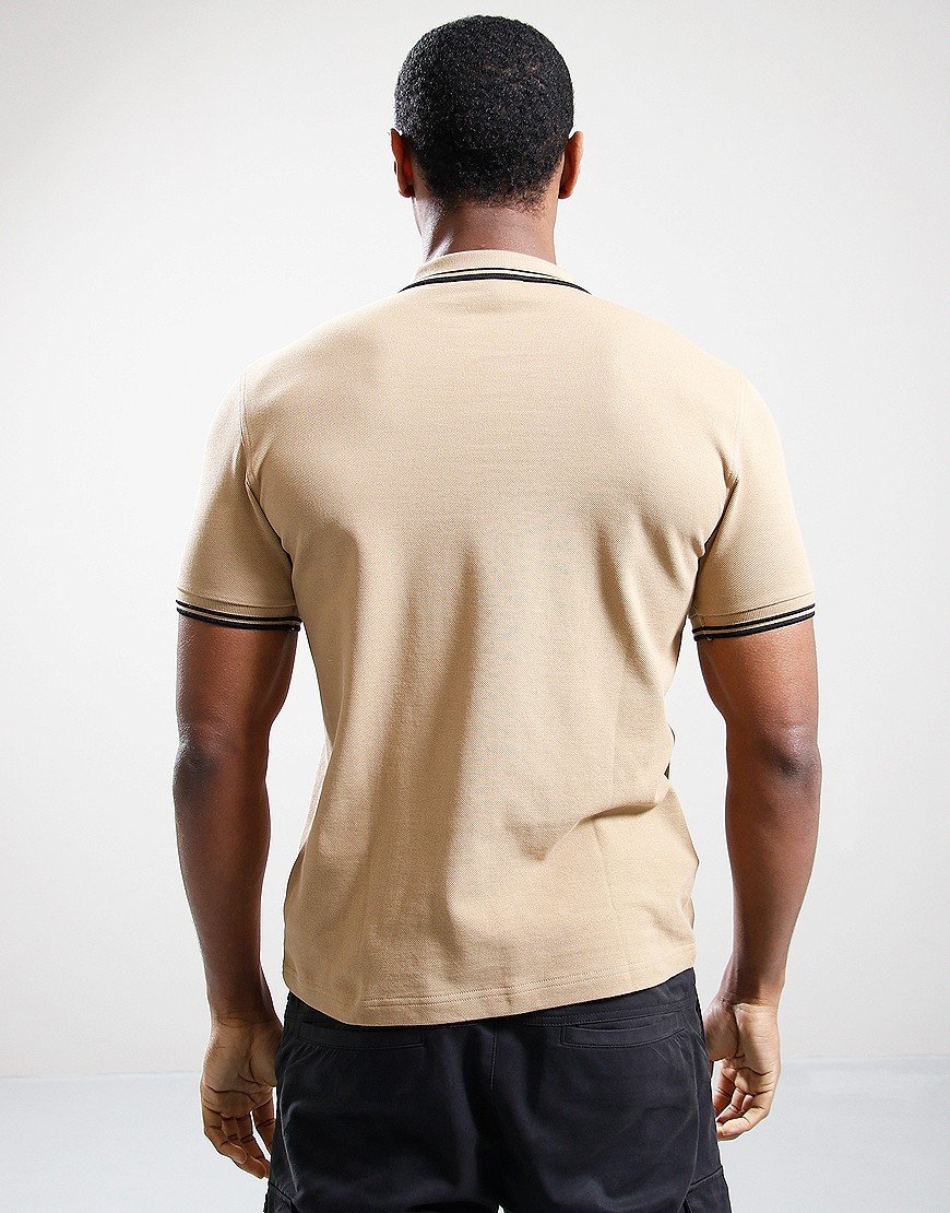 Fred Perry Twin Tipped Polo Shirt Stone/Black