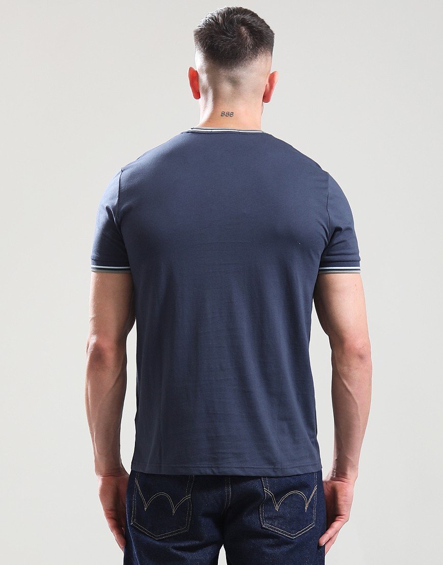 Fred Perry Twin Tipped T-Shirt Airforce/Light Ice/Bayleaf