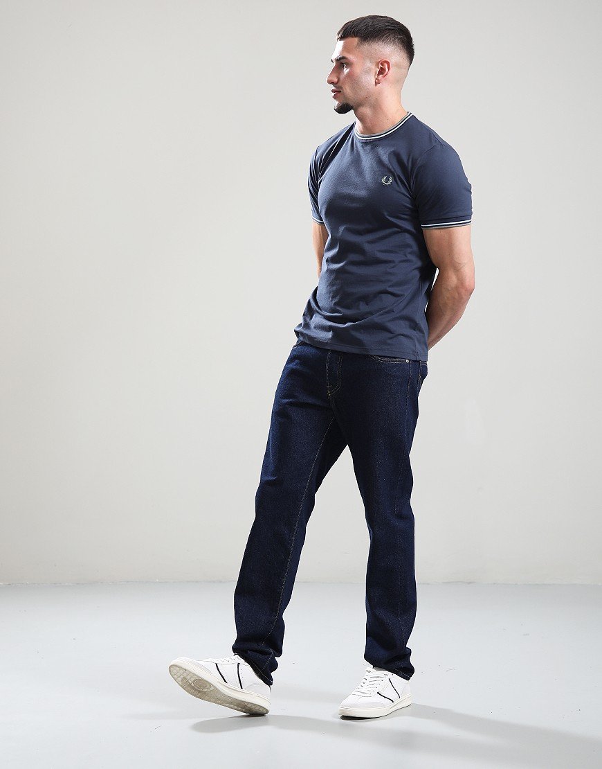 Fred Perry Twin Tipped T-Shirt Airforce/Light Ice/Bayleaf