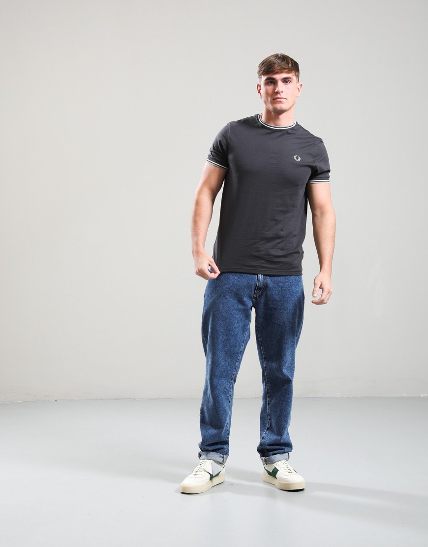 Fred Perry Twin Tipped T-Shirt Ancient Grey/Ecru/Sea Grass
