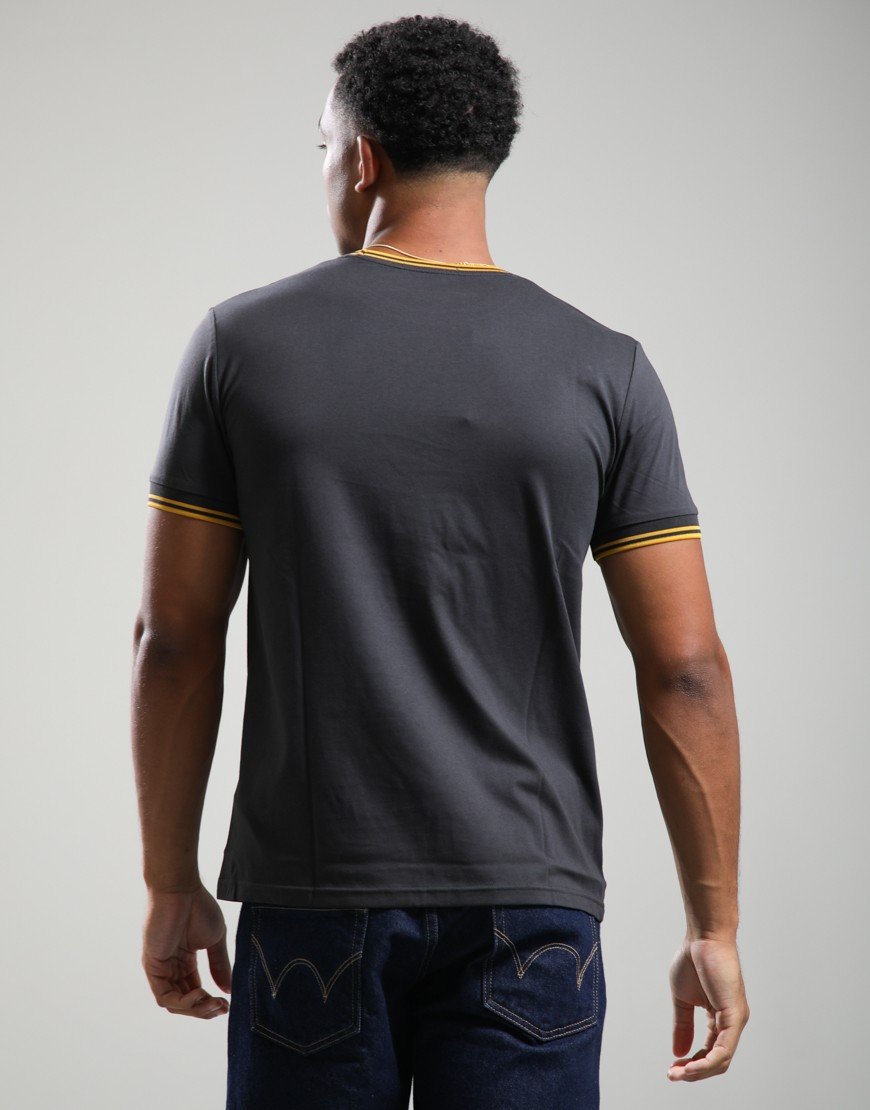 Fred Perry Twin Tipped T-Shirt Anchor Grey/Golden