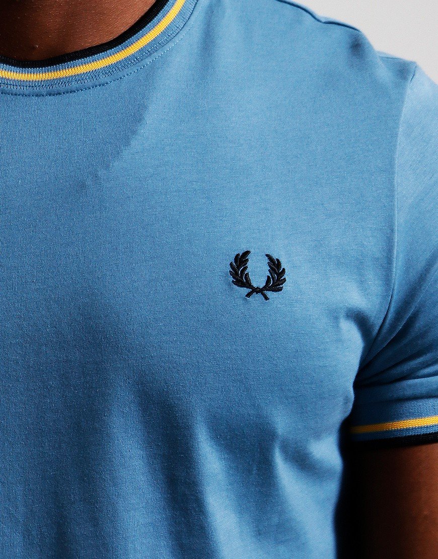 Fred Perry Twin Tipped T-Shirt Ash Blue