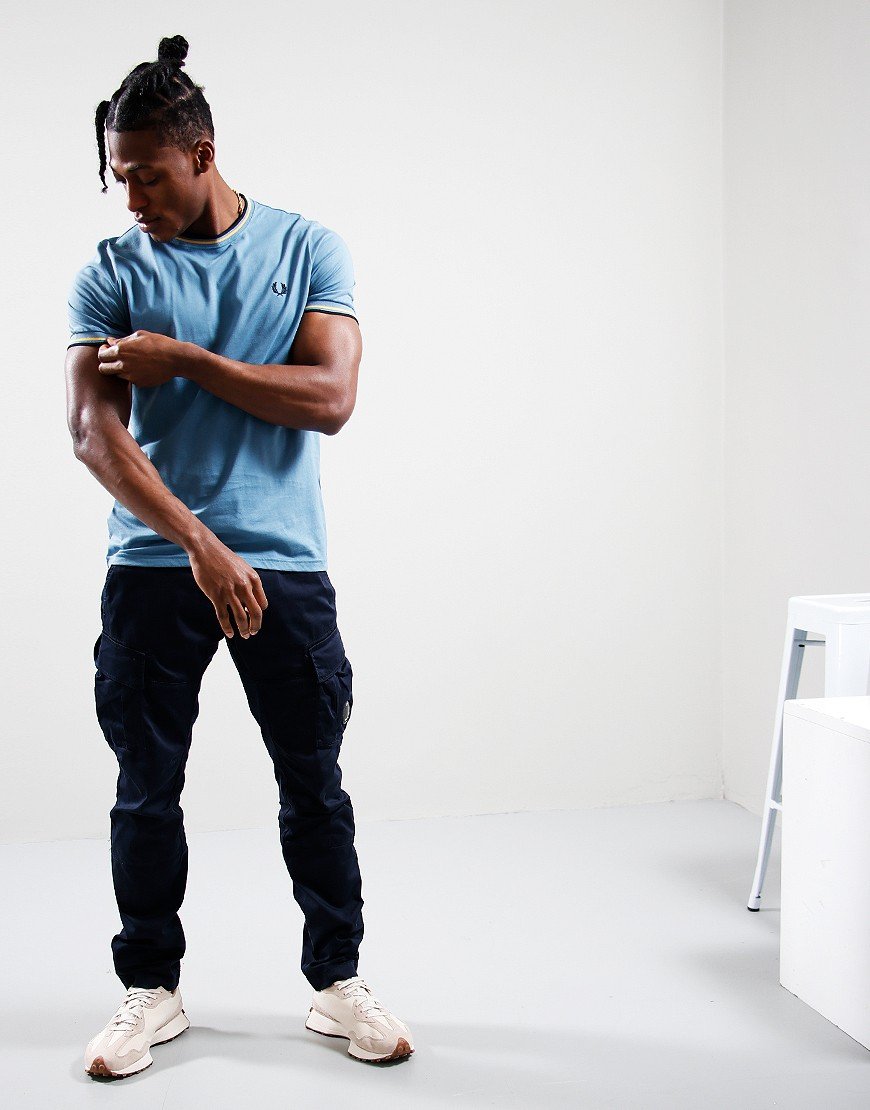 Fred Perry Twin Tipped T-Shirt Ash Blue