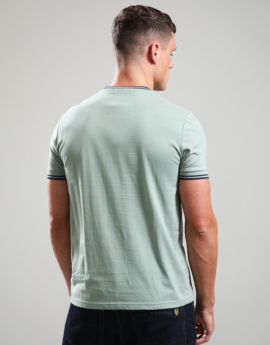 Fred Perry Twin Tipped T-Shirt Bayleaf/Airforce/Tennis Blue