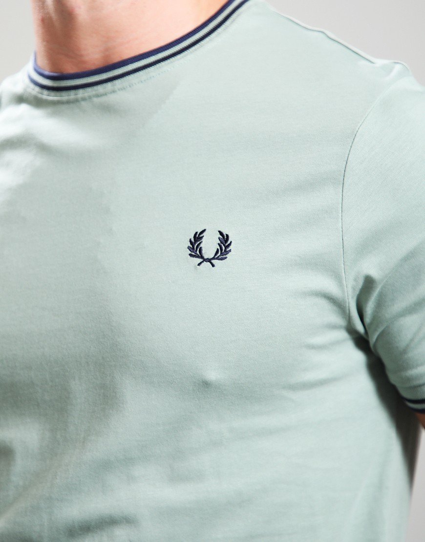 Fred Perry Twin Tipped T-Shirt Bayleaf/Airforce/Tennis Blue