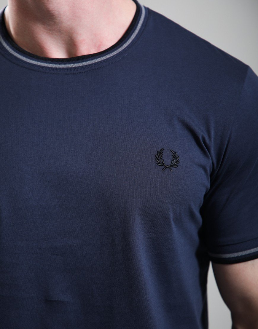 Fred Perry Twin Tipped T-Shirt Dark Airforce/Stockport Blue/Black
