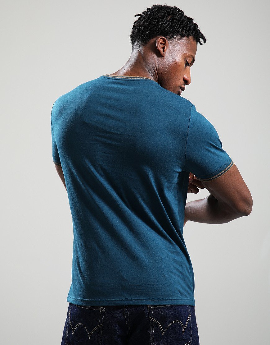 Fred Perry Twin Tipped T-Shirt Dark Petrol/Stone
