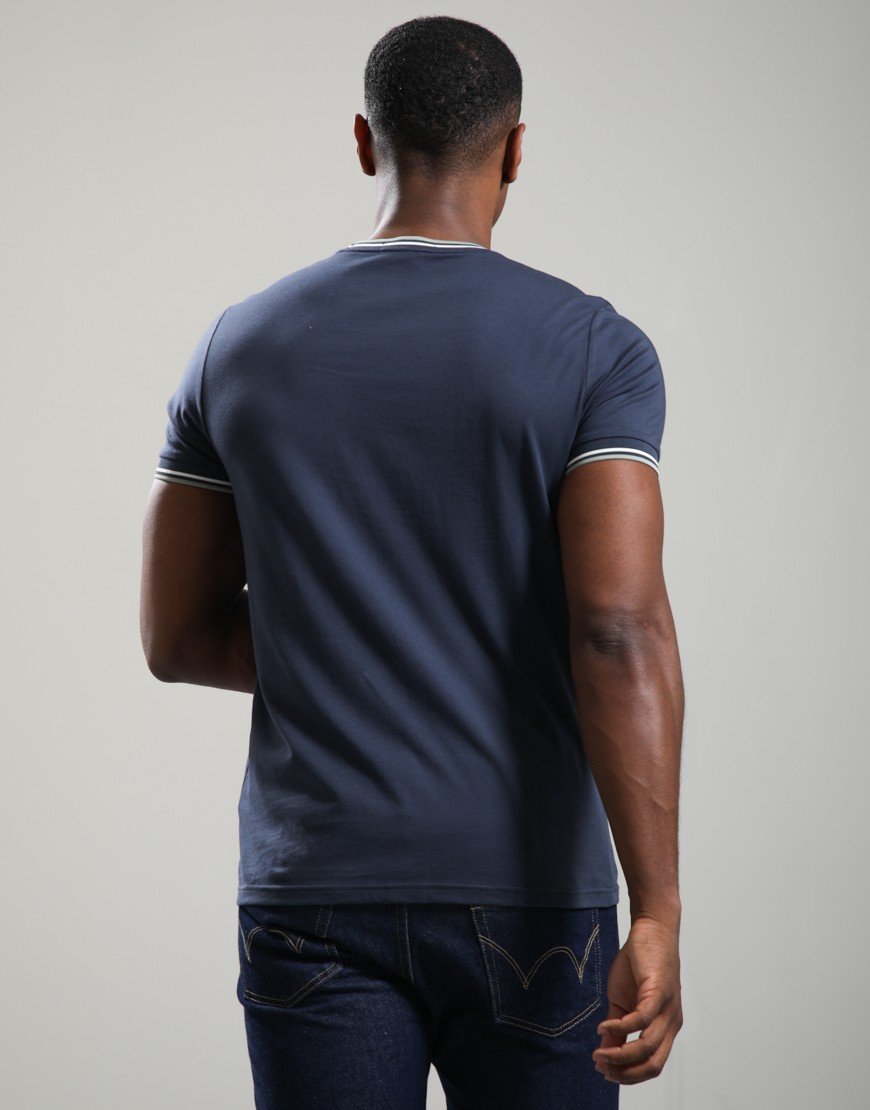 Fred Perry Twin Tipped T-Shirt Dark Airforce/Ecru/Seagrass