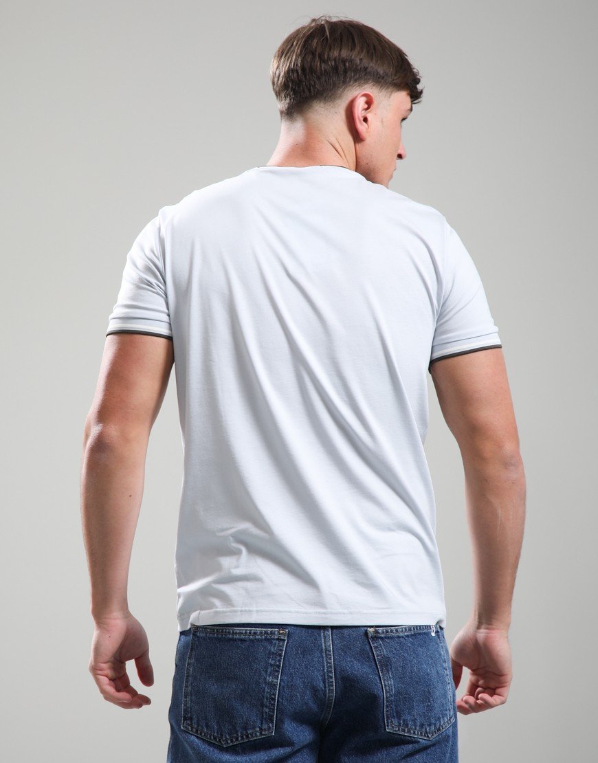 Fred Perry Twin Tipped T-Shirt Dusky Blue/Ecru/Laurel Wreath Green