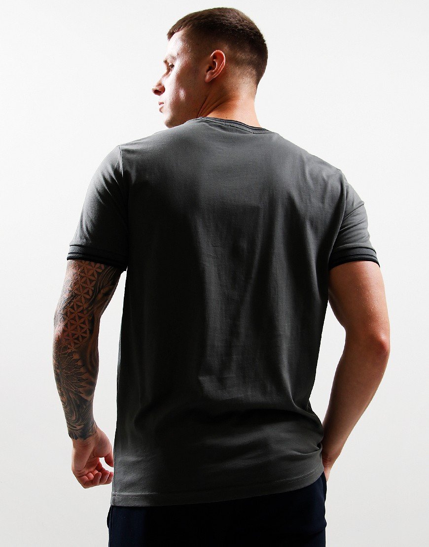 Fred Perry Twin Tipped T-Shirt Field Green - Terraces Menswear
