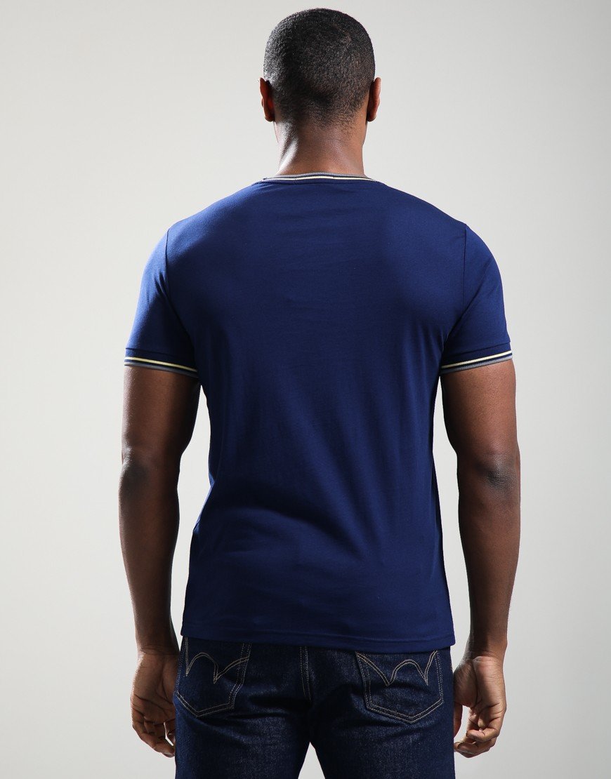 Fred Perry Twin Tipped T-Shirt French Navy/Champion Gold/Stockport Blue