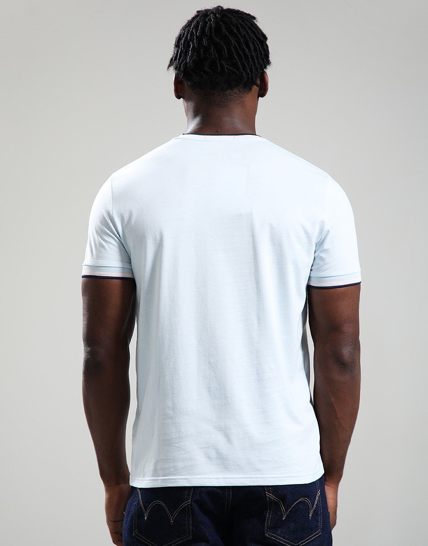 Fred Perry Twin Tipped T-Shirt Ice/Peach/Tennis Blue