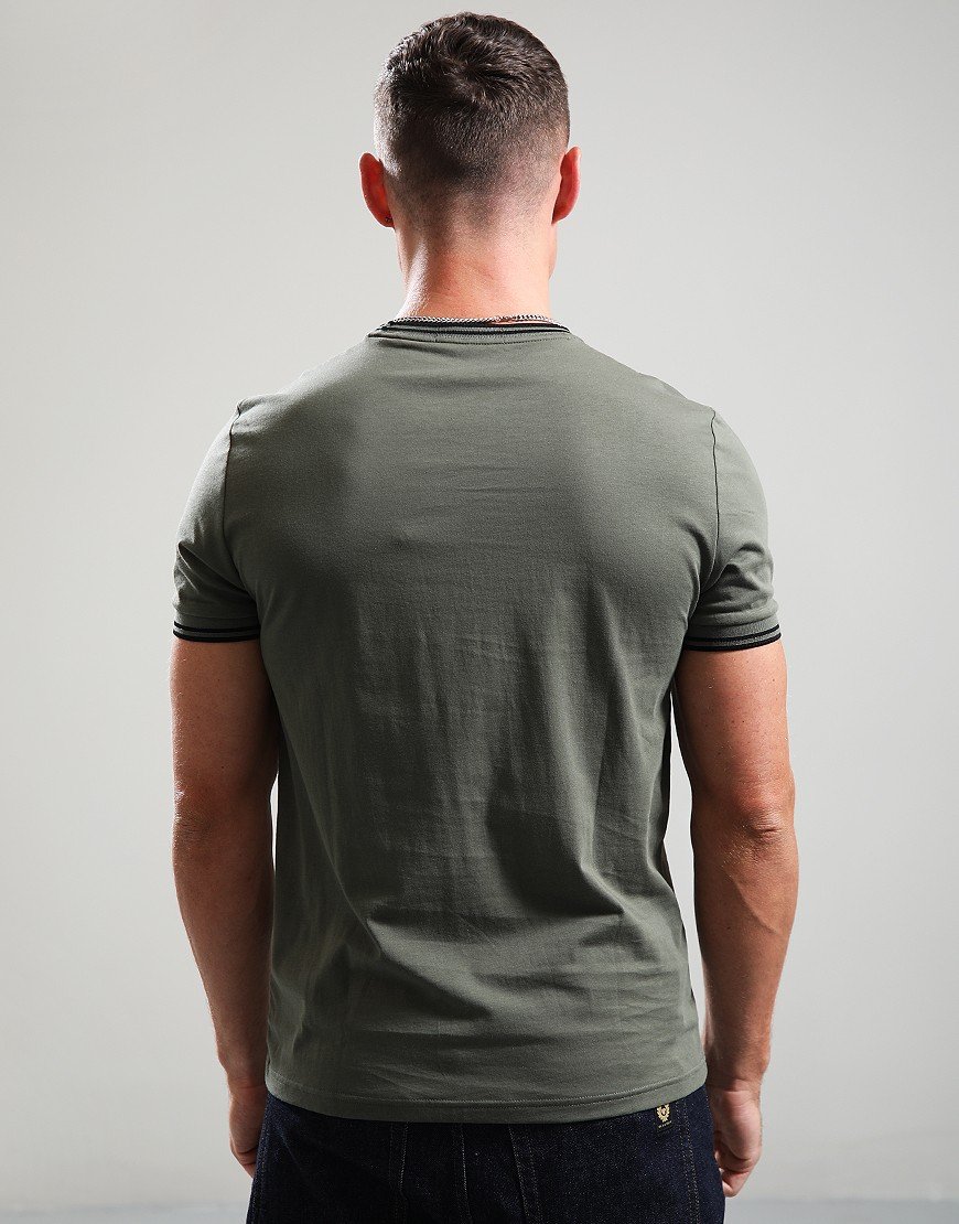 Fred Perry Twin Tipped T-Shirt Laurel Wreath Green/Black