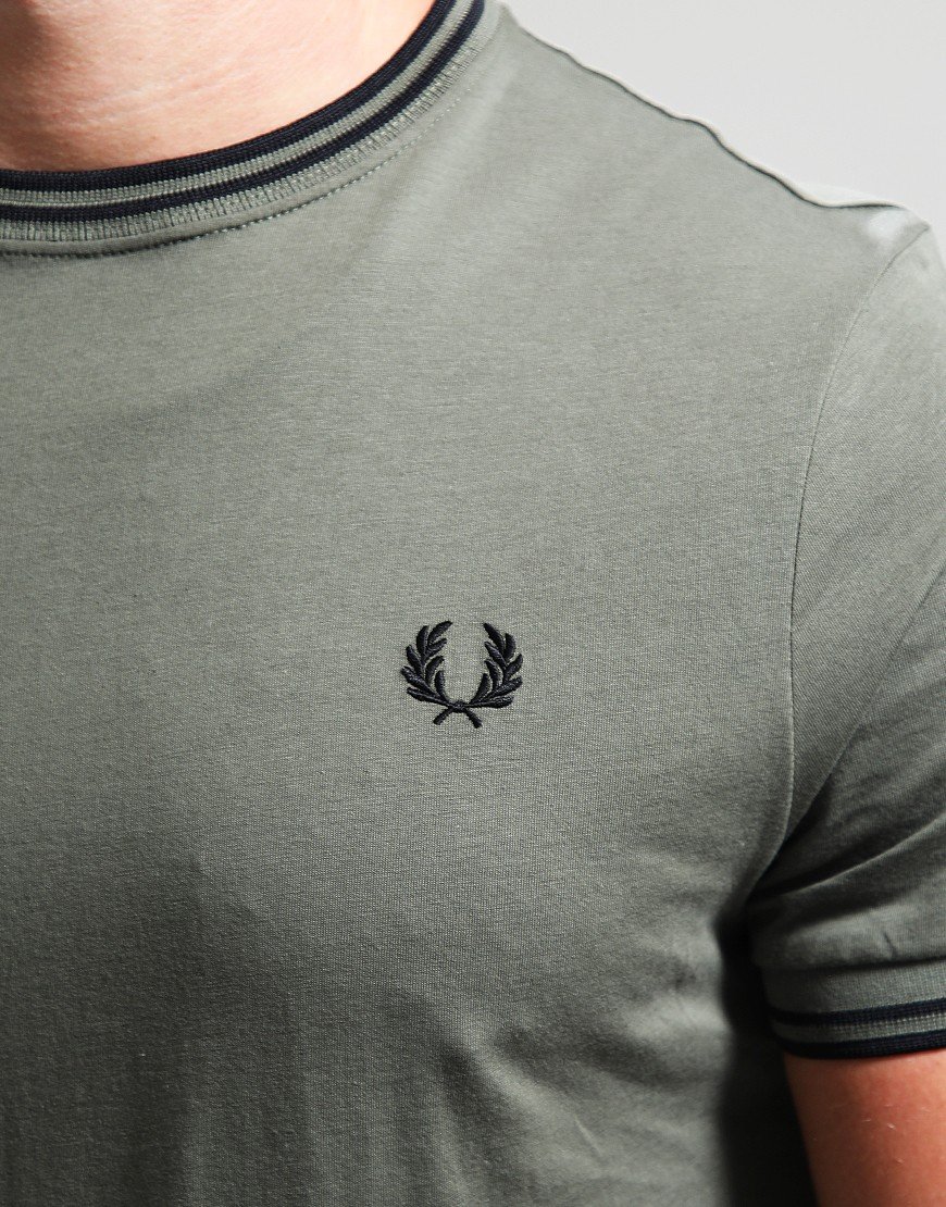 Fred Perry Twin Tipped T-Shirt Laurel Wreath Green/Black