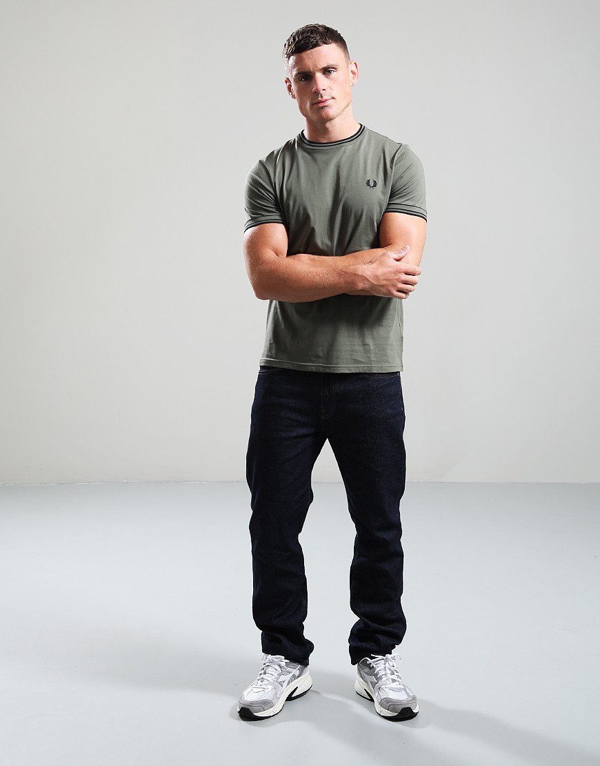 Fred Perry Twin Tipped T-Shirt Laurel Wreath Green/Black
