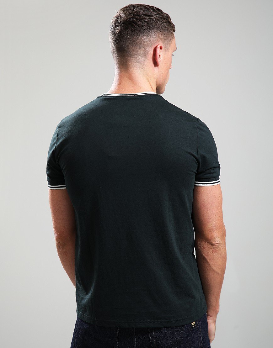 Fred Perry Twin Tipped T-Shirt Night Green/Snow White